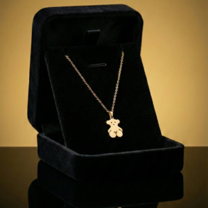 Cadena Tejido Aros + Dijes Oso Tous