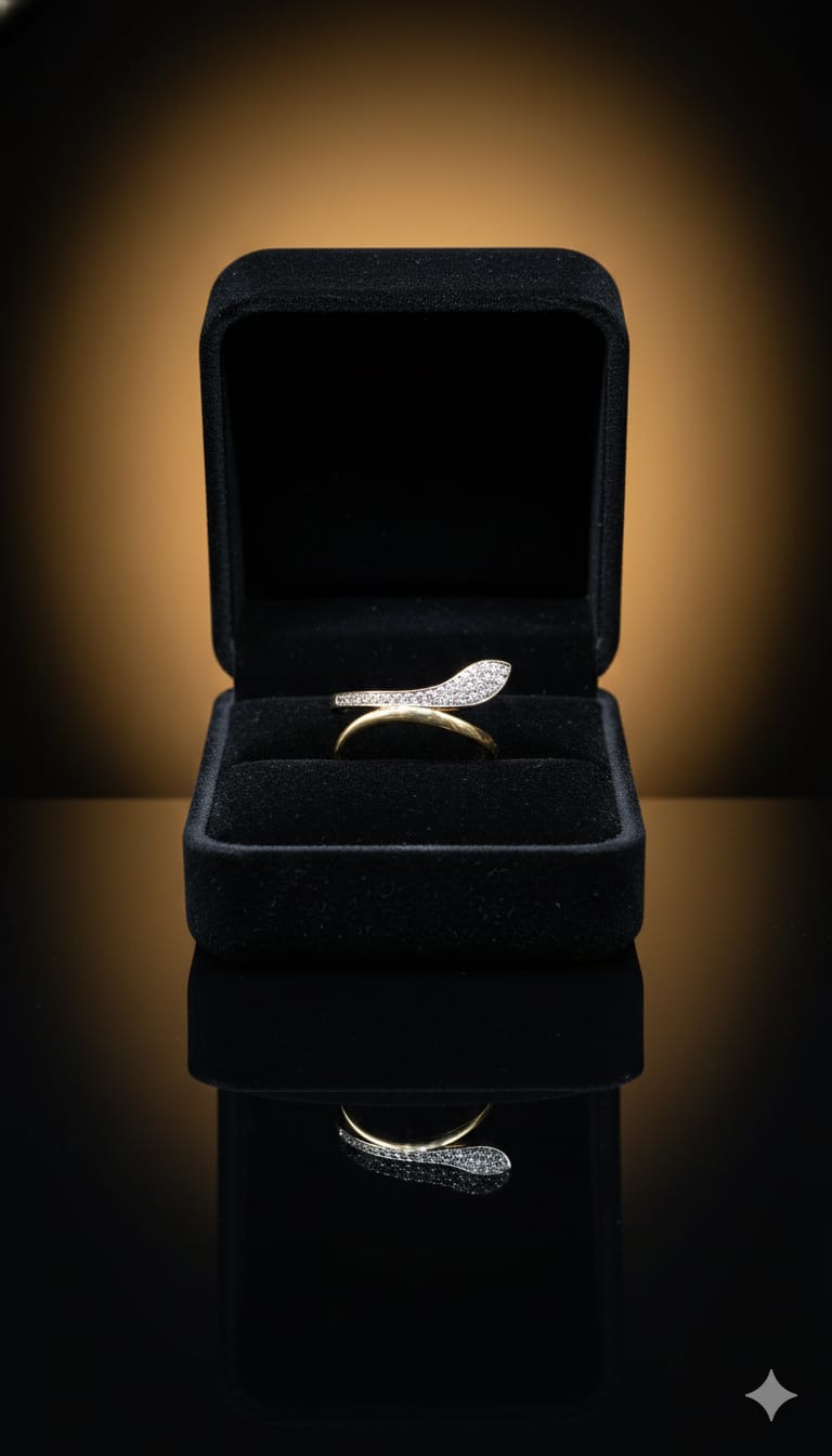 Anillo Serpiente Circonia