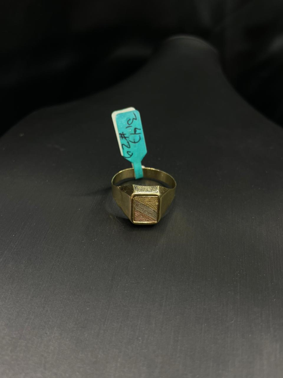 Anillo Sello Cuadrado Tricolor - Imagen 2