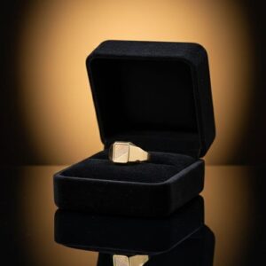 Anillo Sello Cuadrado Tricolor